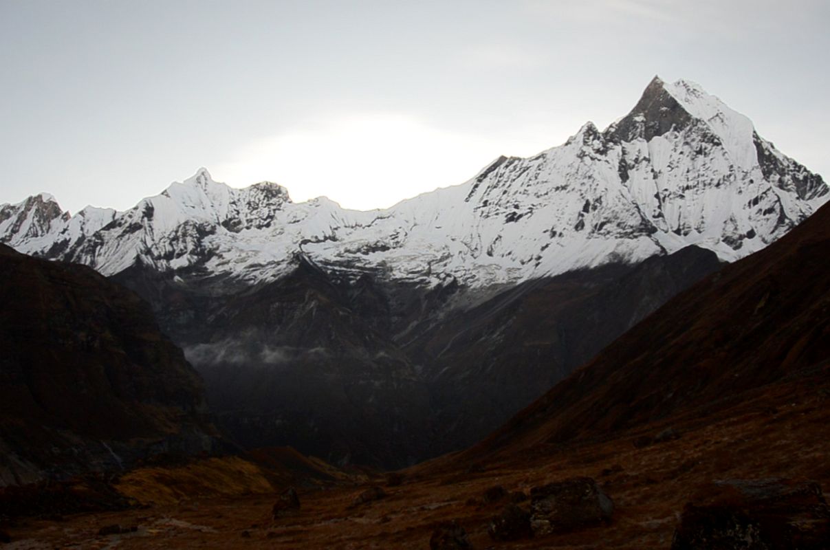 15 Gandharva Chuli Gabelhorn And Machapuchare At Sunrise From Annapurna Base Camp In The Annapurna Sanctuary 